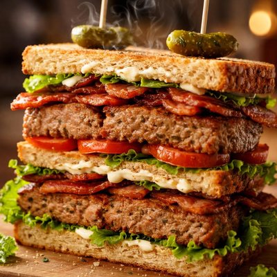 Image of Meatloaf Club Sandwich