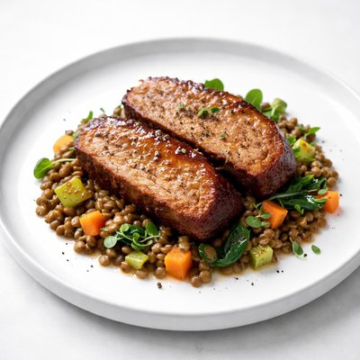 Image of Meatloaf with Lentils and Vegetables