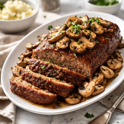 Image of Meatloaf with Sauteed Mushrooms