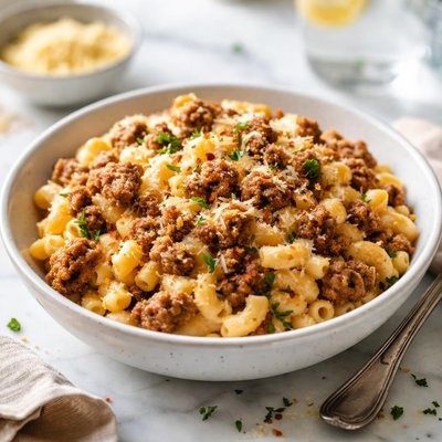 Image of Meaty Macaroni and Cheese