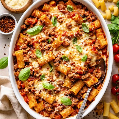 Image of Meaty Rigatoni Bake