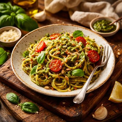 Image of Mediterranean Basil Pasta