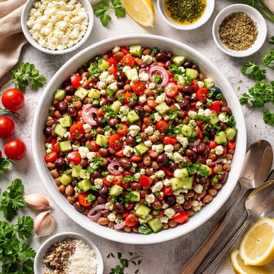 Image of Mediterranean Bean Salad Basic Simple Yet Awesome