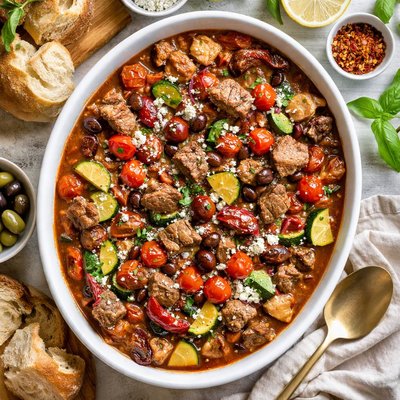 Image of Mediterranean Beef and Vegetable Casserole