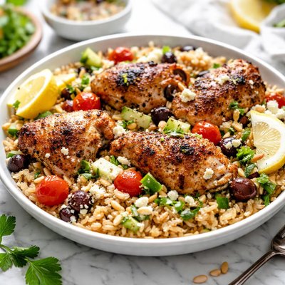Image of Mediterranean Chicken and Rice Pilaf