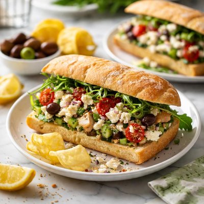Image of Mediterranean Chicken Salad Sandwiches