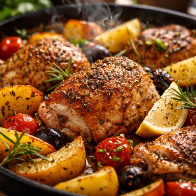 Image of Mediterranean Chicken with Potatoes