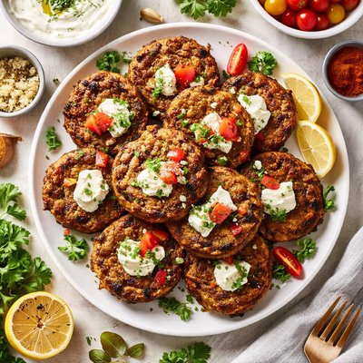 Image of Mediterranean Eggplant Aubergine Cakes