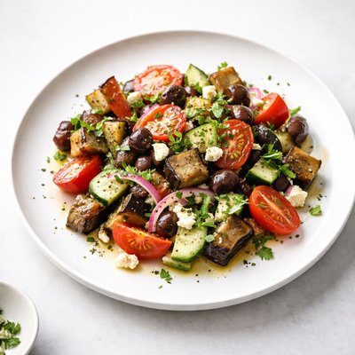 Image of Whole30 Mediterranean Eggplant Salad