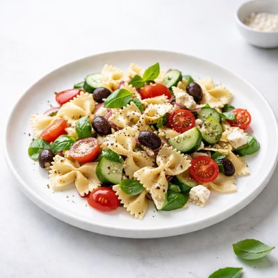 Image of Mediterranean Farfalle Bow Tie Pasta Salad