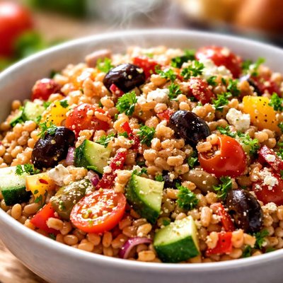 Image of Whole30 Mediterranean Farro Salad