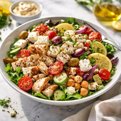 Image of Whole30 Mediterranean Feta Cheese Salad