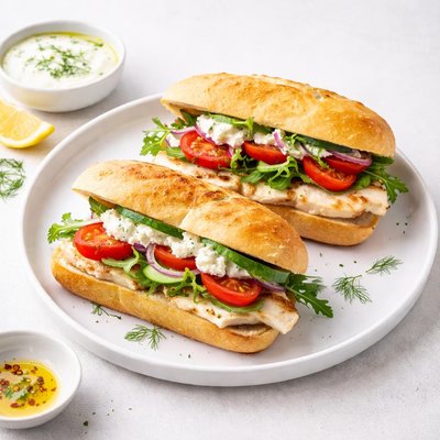 Image of Mediterranean Fish Sandwiches