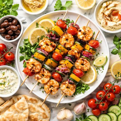 Image of Mediterranean Grilled Shrimp Kabobs