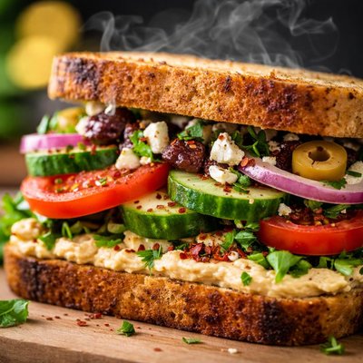 Image of Mediterranean Hummus Sandwich