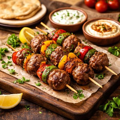 Image of Mediterranean Meatball Skewers