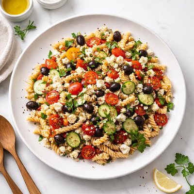 Image of Mediterranean Pasta Salad for a Crowd
