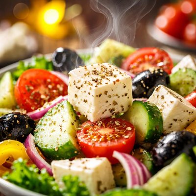Image of Mediterranean Salad with Feta Cheese