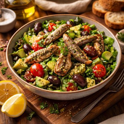 Image of Whole30 Mediterranean Sardine Salad