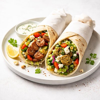 Image of Mediterranean Sausage Wrap with Vegetarian Option