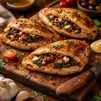 Image of Mediterranean Stuffed Chicken Breasts