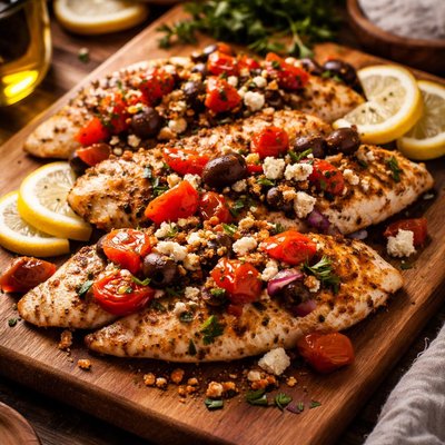 Image of Mediterranean Style Baked Tilapia