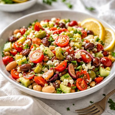 Image of Mediterranean Style Bean Salad