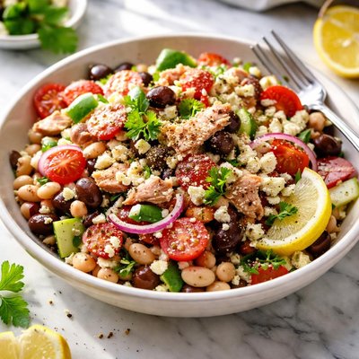 Image of Mediterranean Tuna and White Bean Salad