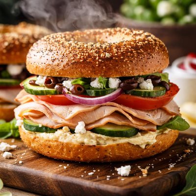 Image of Mediterranean Turkey Bagelwiches