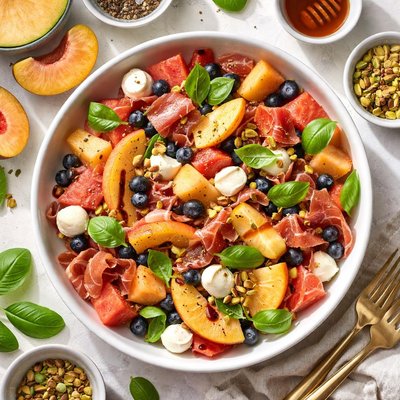 Image of Melon and Peach Salad