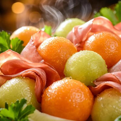 Image of Melon Balls with Virginia Ham