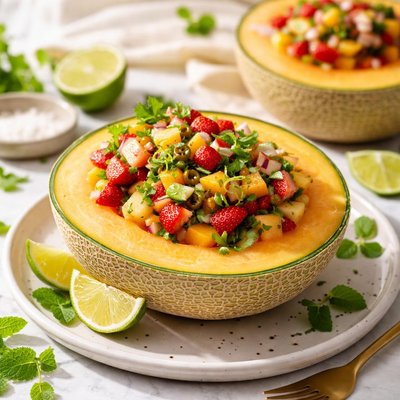 Image of Melon with Fruit Salsa