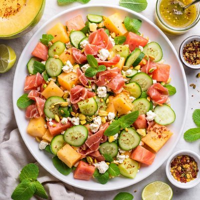 Image of Melon with Sweet Lime Dressing