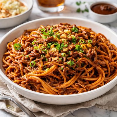 Image of Memphis Style Barbecue Spaghetti