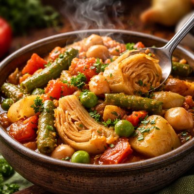 Image of Menestra Spanish Style Veggie Stew Vegan Too