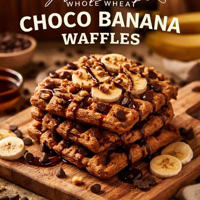 Image of Merediths Whole Wheat Choco Banana Waffles