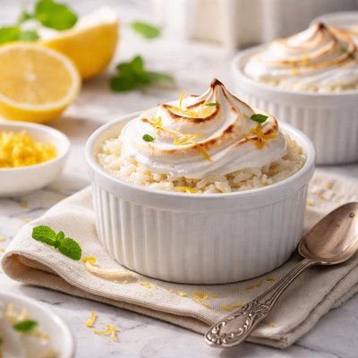 Image of Meringue Topped Lemon Rice Pudding