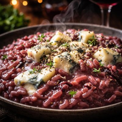 Image of Merlot Risotto with Gorgonzola
