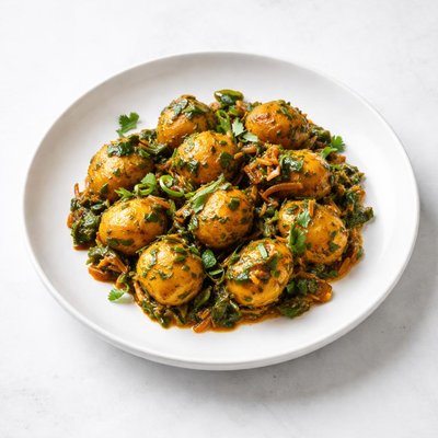 Image of Methi Dum Aloo Fenugreek Indian Spicy Potatoes