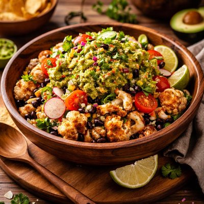 Image of Mexican Cauliflower and Guacamole Salad