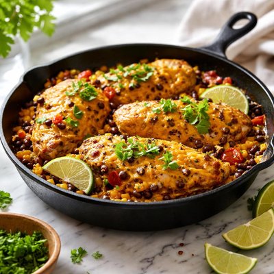 Image of Mexican Cheddar Skillet Chicken