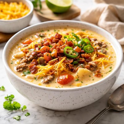 Image of Mexican Cheeseburger Soup