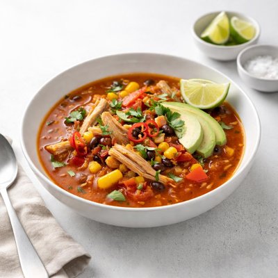 Image of Mexican Chicken and Bell Pepper Soup