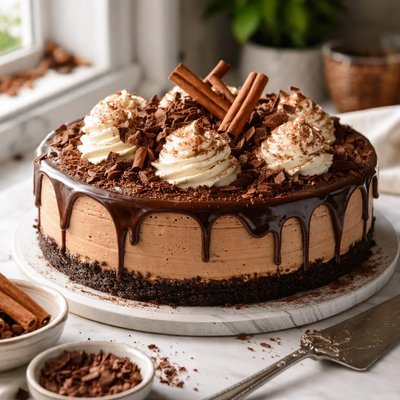Image of Mexican Chocolate and Mascarpone Cheesecake