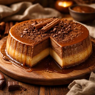 Image of Mexican Chocolate Cream Cheese Flan
