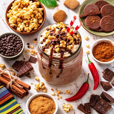 Image of Mexican Chocolate Popcorn Shake