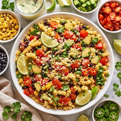 Image of Mexican Fiesta Pasta Salad and Dressing