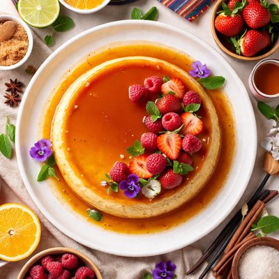 Image of Mexican Flan Baked Caramel Custard