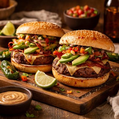 Image of Mexican Grilled Hamburgers