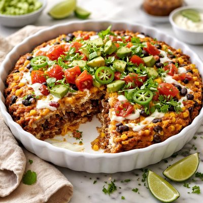 Mexican Hamburger Crustless Pie Recipe